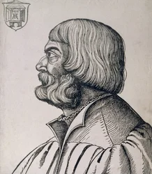 Albrecht Durer（1471-1528）の横顔の肖像画、1527